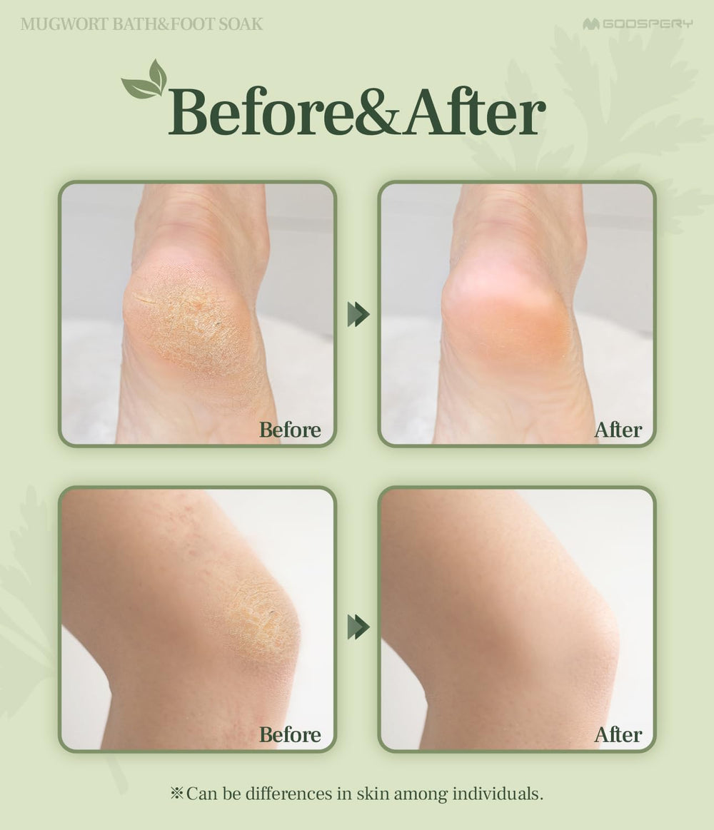 GOOSPERY Monage mugwort soak in bath scene conveys soothing warmth and skin nourishment