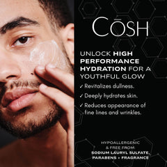 Gorilla Mind Cōsh face application demonstrates easy, even spread and quick hydration.