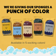 GOSHI sponge in daily bath routine for easy cleansing.