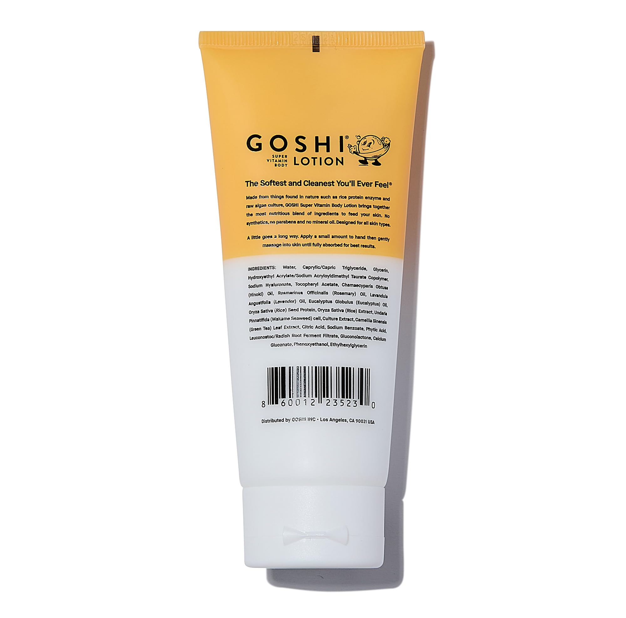 GOSHI lotion applied to arm shows quick absorption and soft skin.