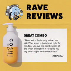 Fresh, clean fragrance of GOSHI lotion enhances morning refresh.