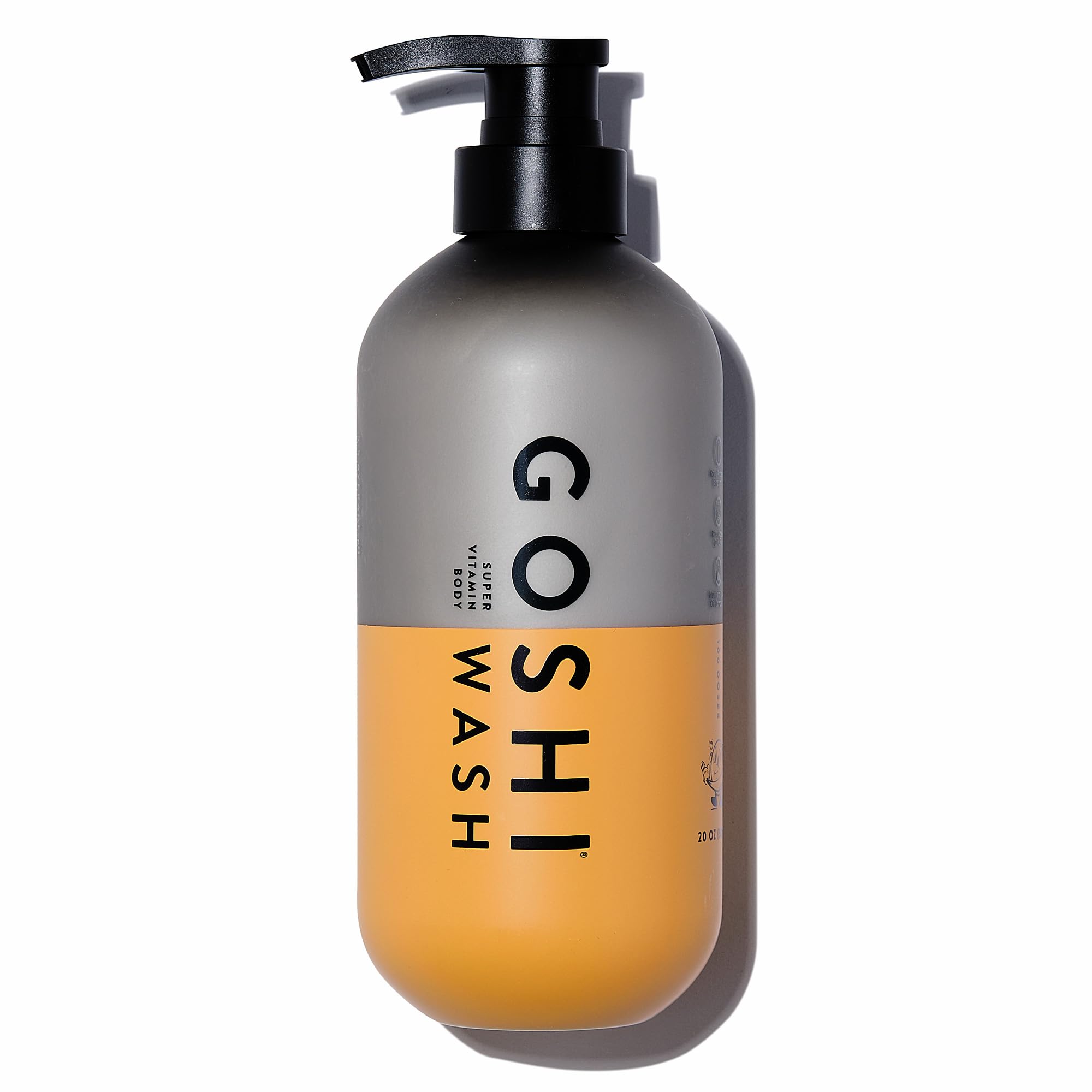 GOSHI bottle with pump offers a refreshing cleanse for all skin types.