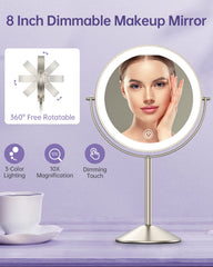 Gospire cordless mirror charges via USB from any 5V port.