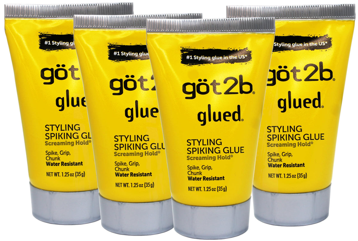 Got2B Glued Spiking Glue bottle close-up for strong hold and dramatic spikes.