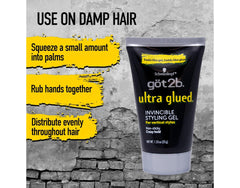 Got2B Ultra Glued Invincible Styling Gel 3-pack application demo