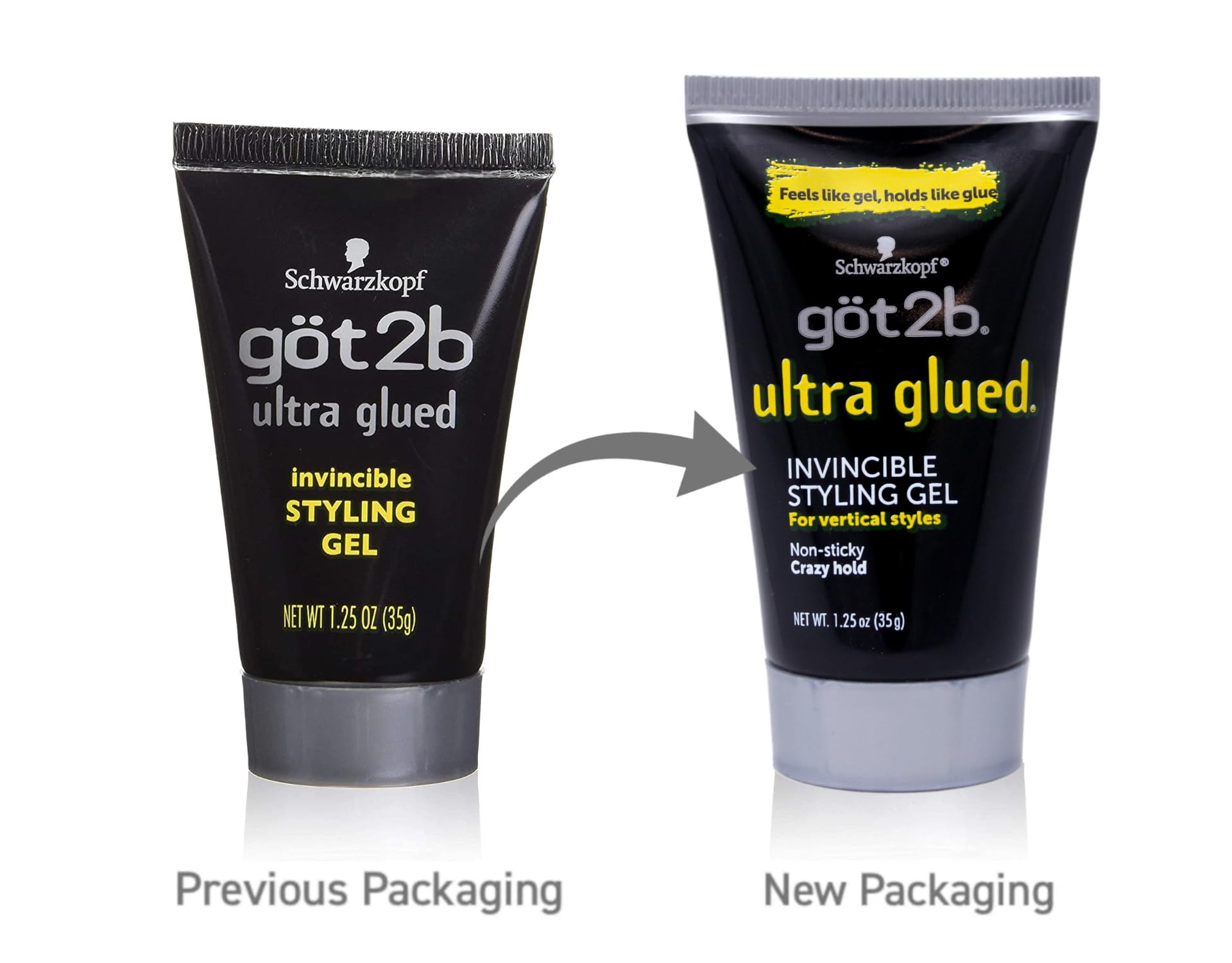 Got2B Ultra Glued Invincible Styling Gel 3-pack bottle top for smooth styling