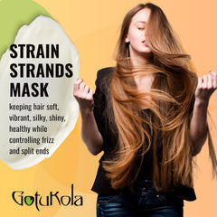 Gotukola Keratin mask texture swirl—silky finish and frizz reduction.
