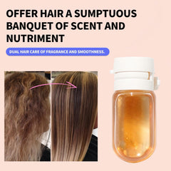 gowwim argan jojoba coconut oil blend pouring over hair for smoothness
