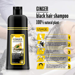 Gowwim Ginger Black Shampoo Dye warm ginger fragrance.