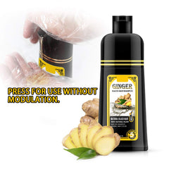 Gowwim Ginger Black Shampoo Dye rich lather during color.