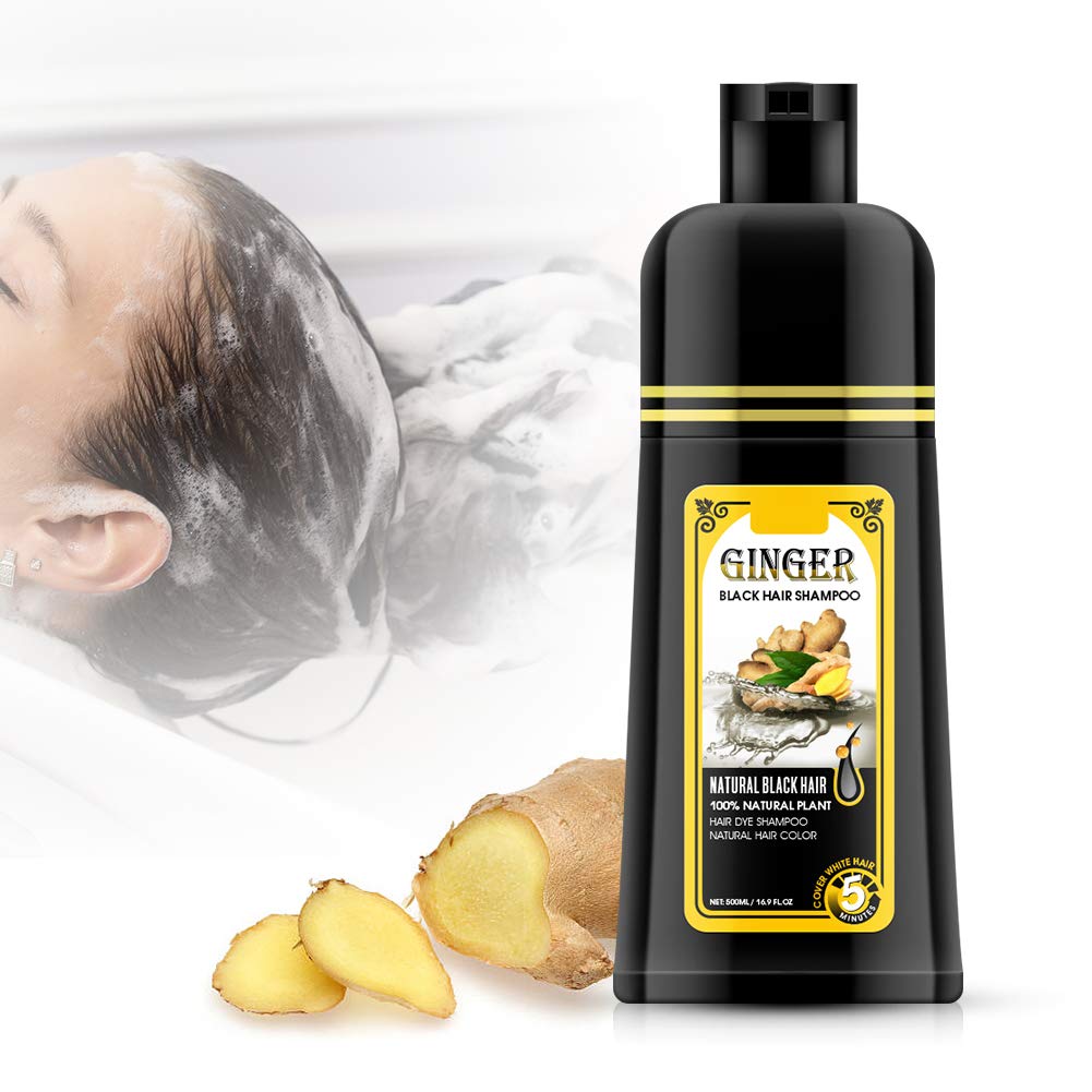 Gowwim Ginger Black Shampoo Dye packaging and label.