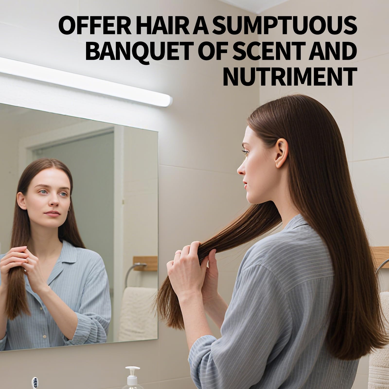 gowwim hair shine after application with subtle glow