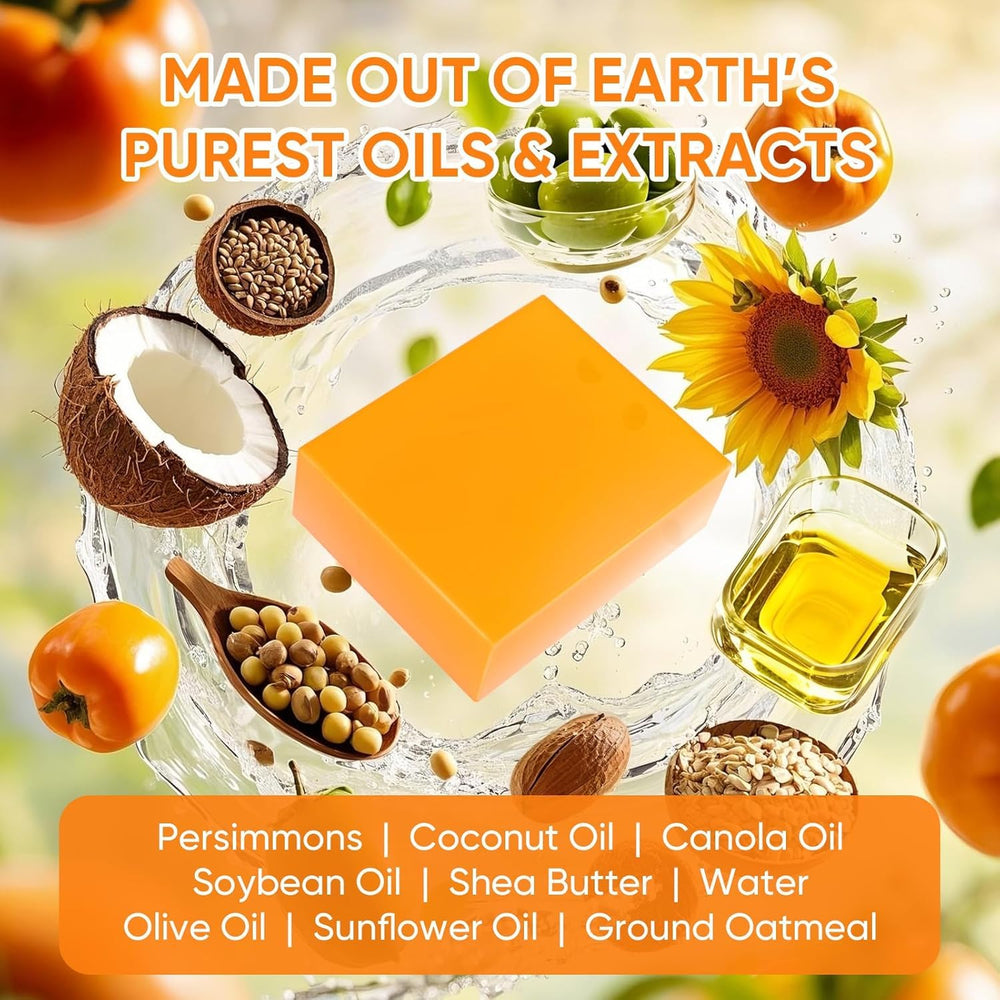 GPP Persimmon Soap Bar used on hands for clean, odor-free skin.
