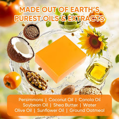 GPP Persimmon Soap Bar used on hands for clean, odor-free skin.