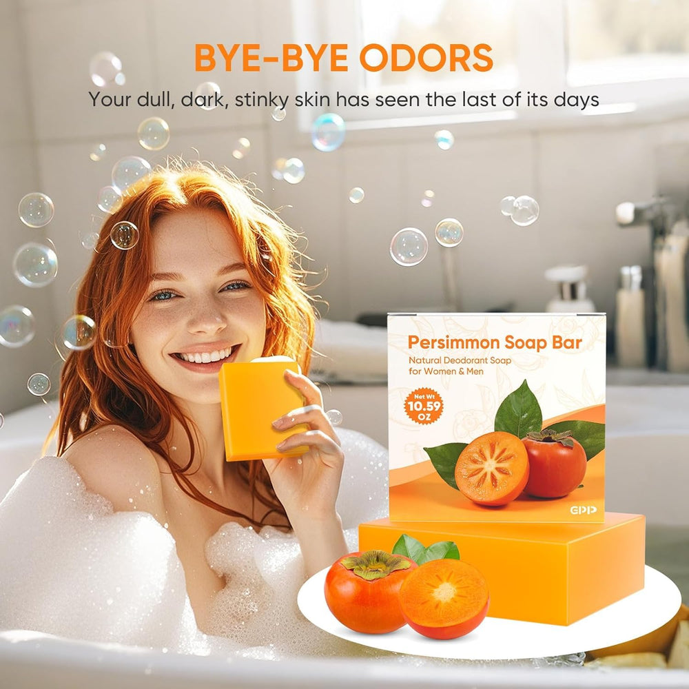 GPP Persimmon Soap Bar trio set offers odor control for daily use.
