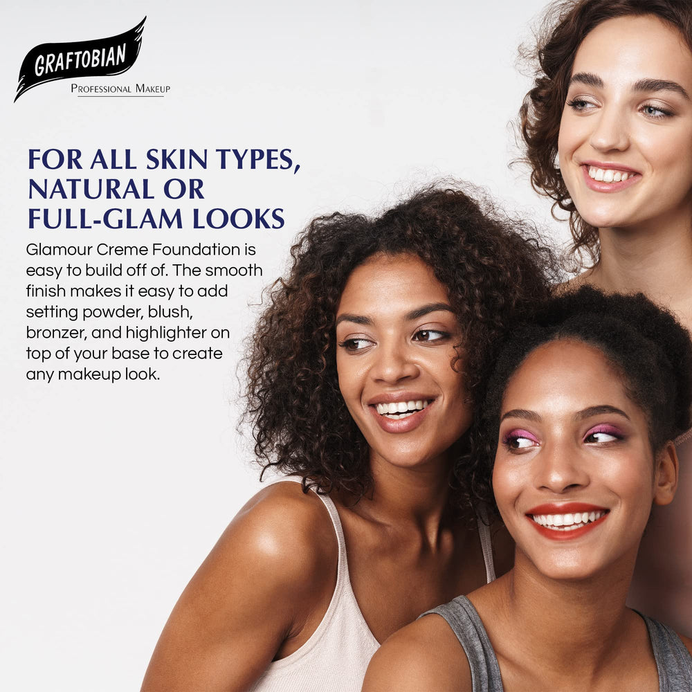 Graftobian HD Glamour Creme Foundation swatches reveal buildable coverage and depth