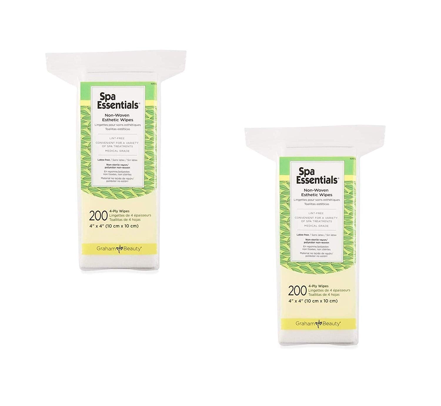 Graham Spa Essentials nonwoven wipes 4x4 bundle for facial prep and cleansing