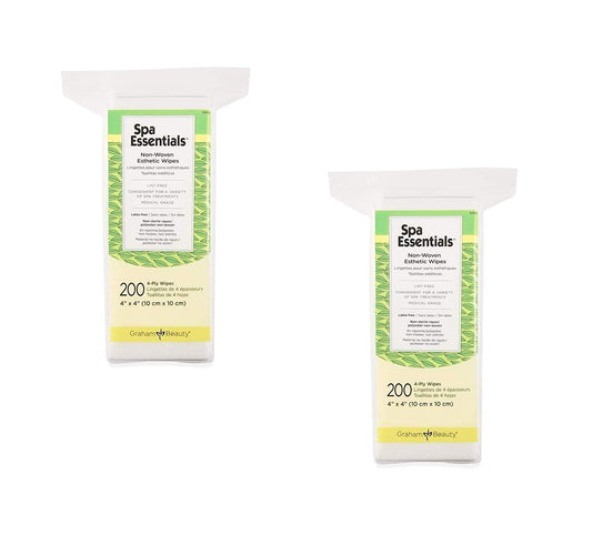 Graham Spa Essentials nonwoven wipes 4x4 bundle for facial prep and cleansing