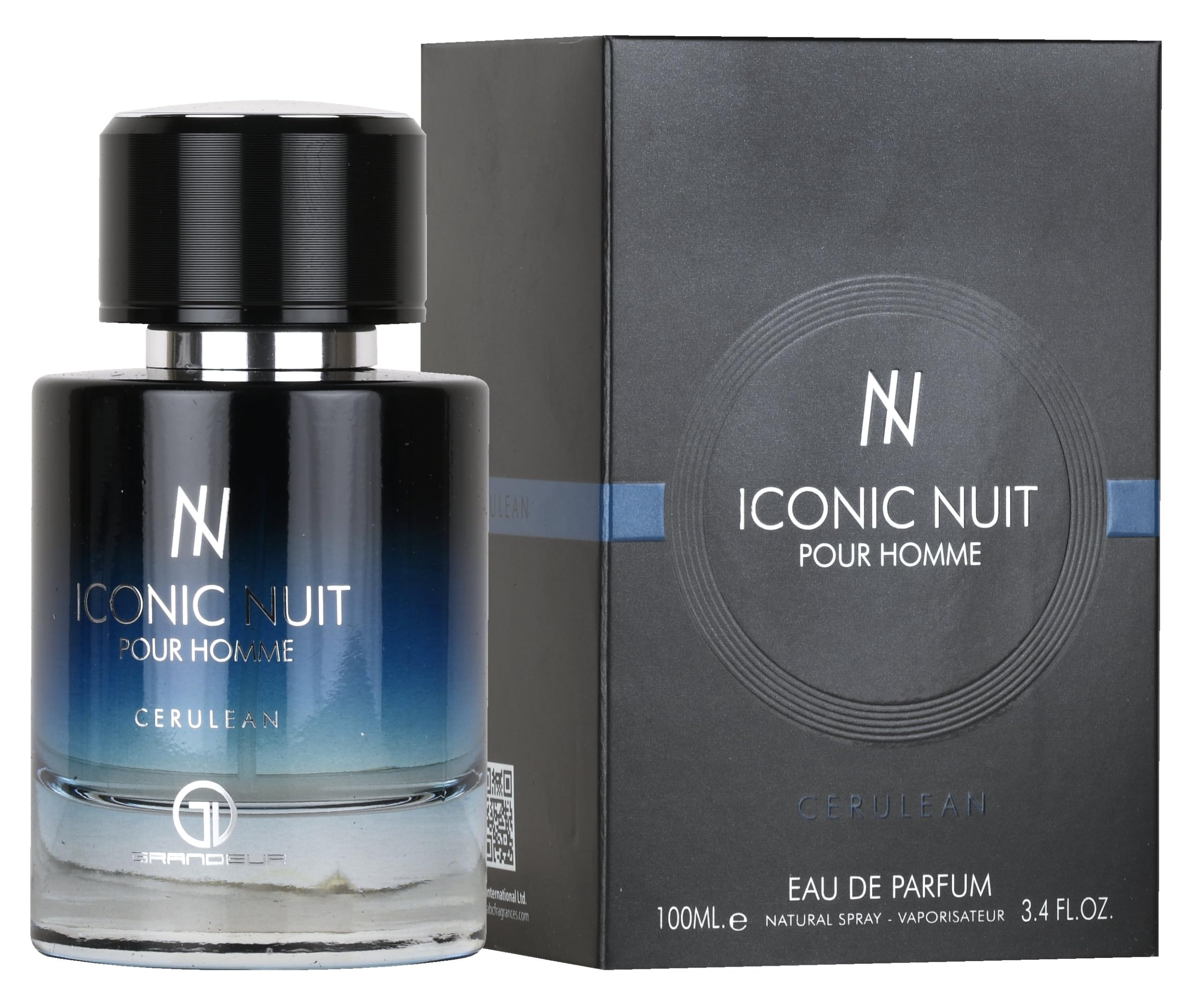Grandeur Iconic Nuit Pour Homme spray bottle, lasting and sophisticated for evenings.