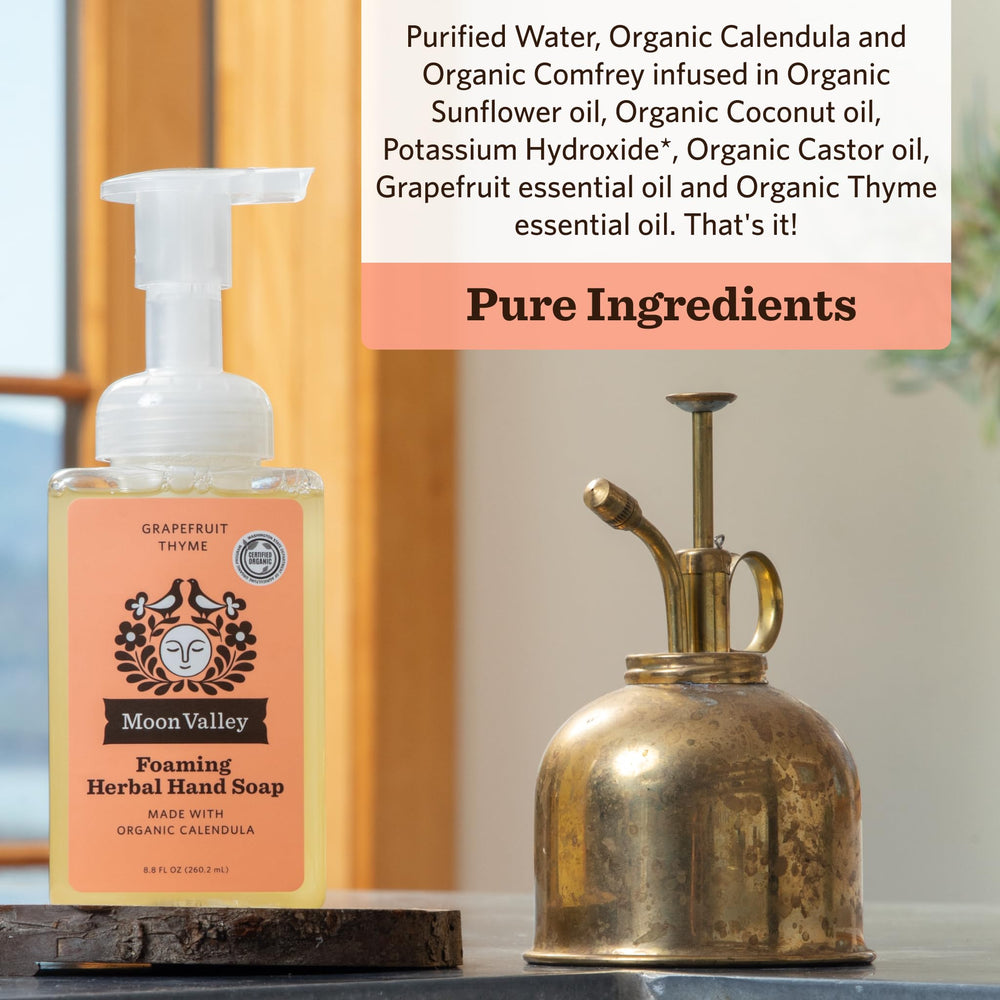 Grapefruit Thyme scented soap ideal for kitchen or bath hand washing.