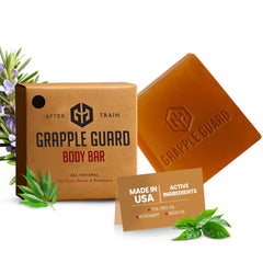 Grapple Guard Tea Tree Soap Bar on mats for a deep cleanse after rolling.