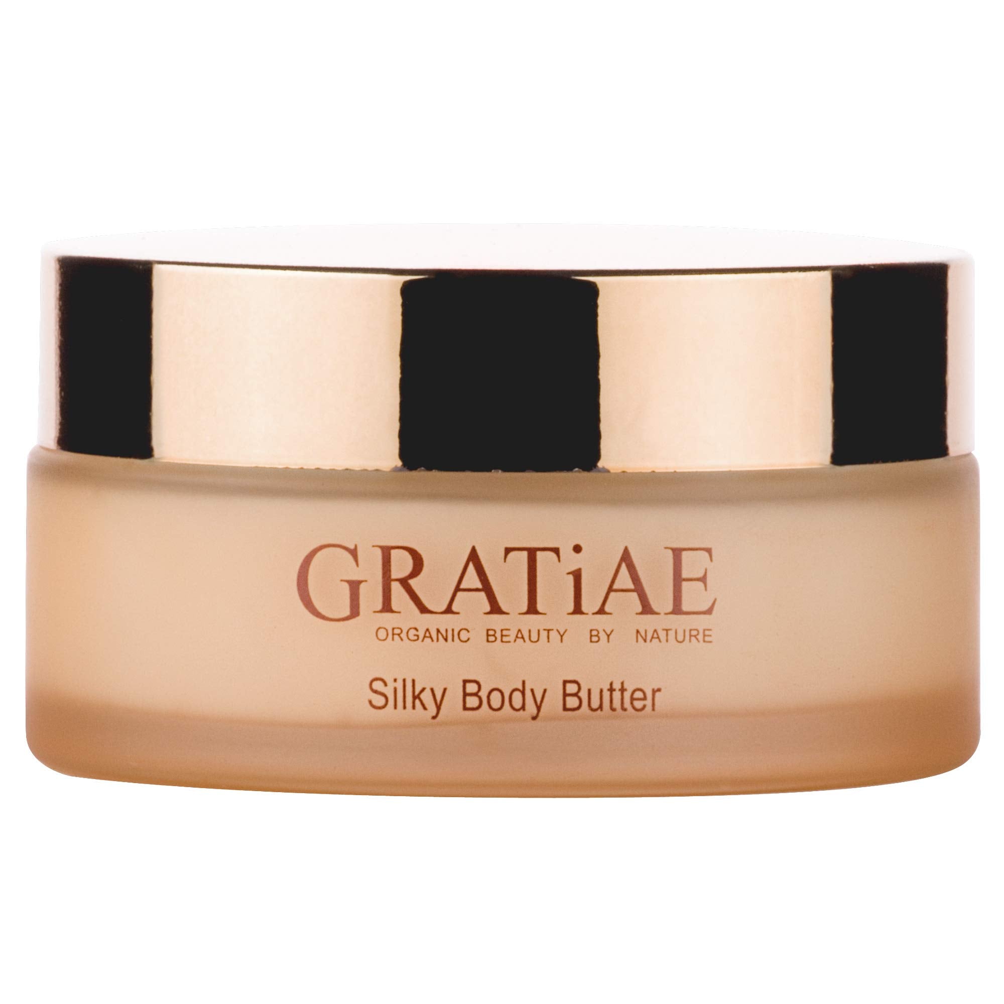 Gratiae silky body butter bottle ready for daily hydrating routine