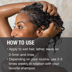Great Clips Solutions Clarifying Shampoo color-treated hair on model; safe for occasional use.