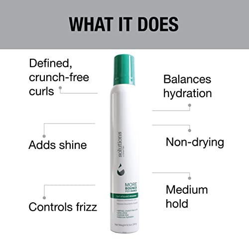 Great Clips Solutions Curl Whipped Mousse delivers crunch-free hold for defined texture.