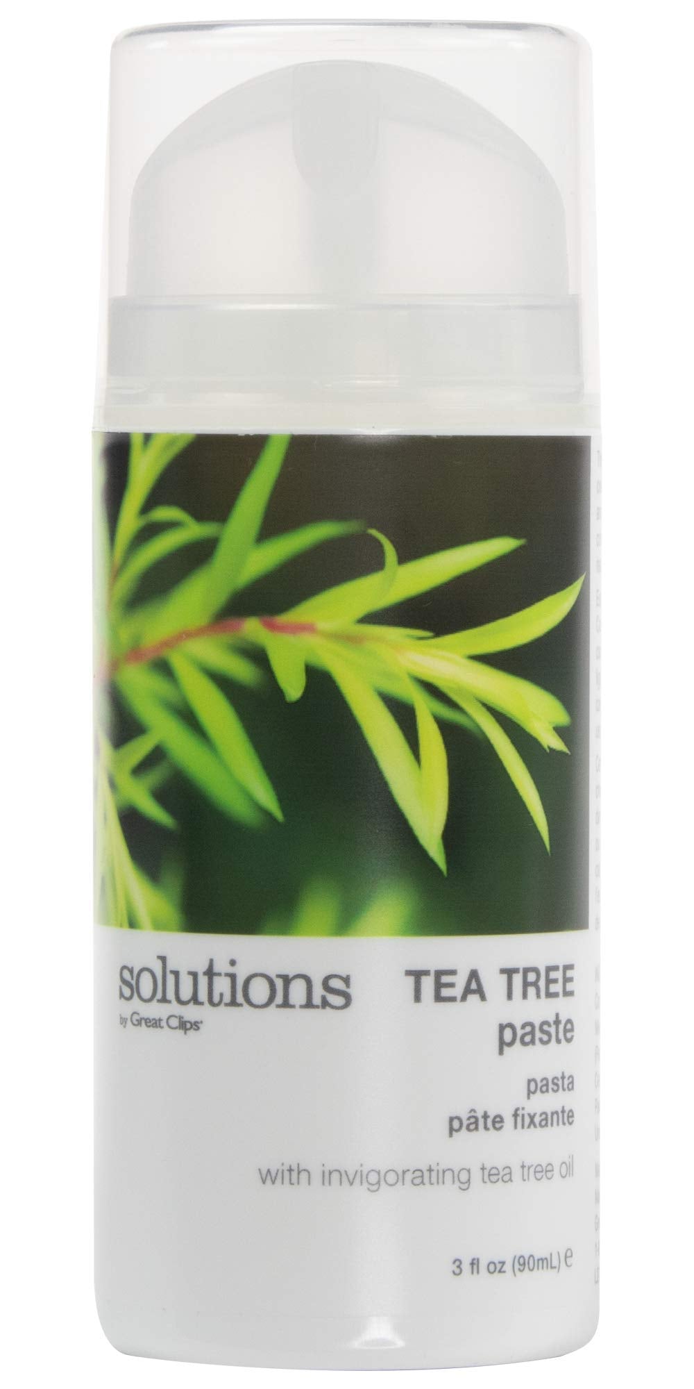 Great Clips Tea Tree Paste with easy pump for salon-style hold and shine