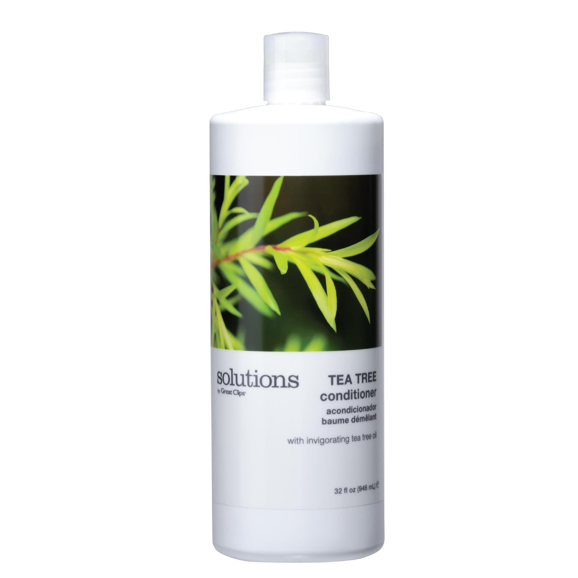GREAT CLIPS Tea Tree Conditioner 32oz bottle ready for detangling and scalp care.