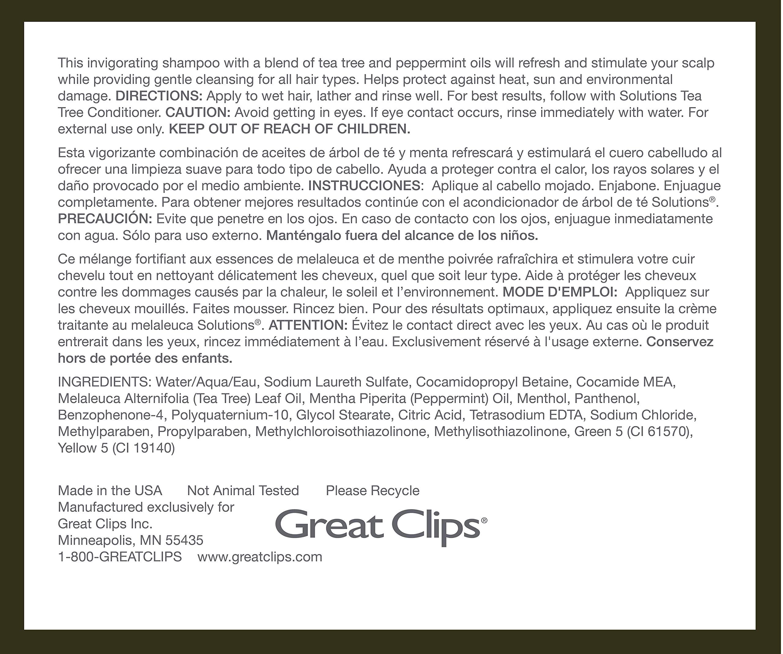 Dandruff-prone scalp benefits from GREAT CLIPS Tea Tree Shampoo