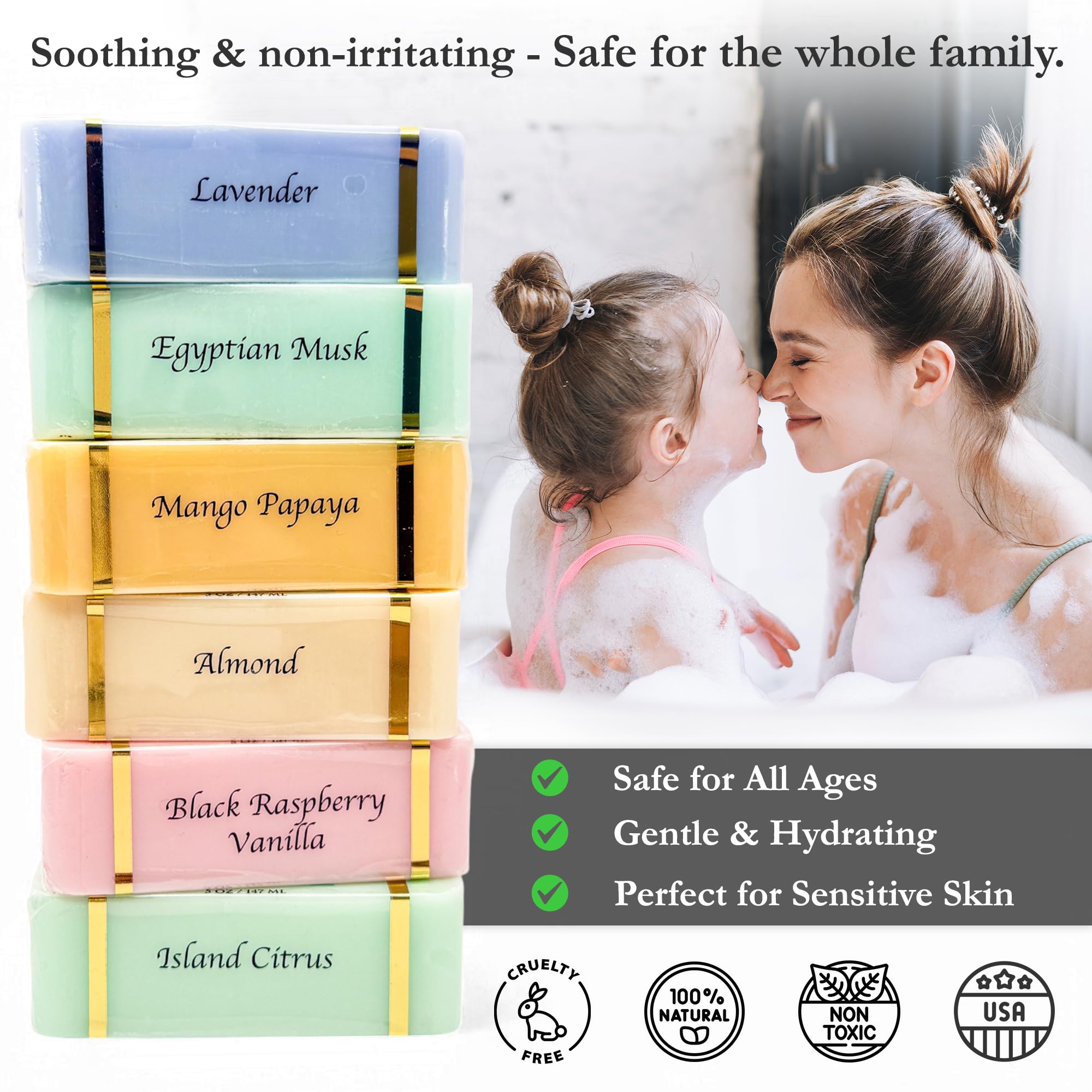 The Grecian Soap Company egyptian musk bar soap soothing scent while cleansing skin