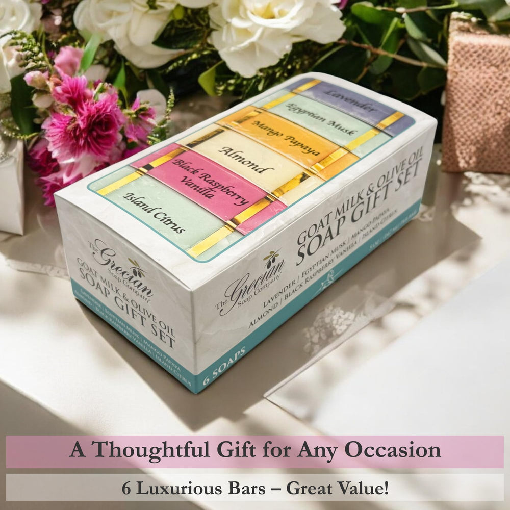 The Grecian Soap Company long lasting 5oz bars ideal for daily bath or shower