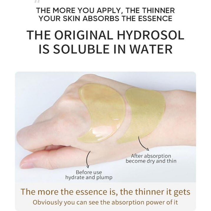 Gold detail hints at premium skincare in the patch