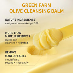 GREEN FARM Natural plant oils blend of olive, jojoba, camellia for gentle cleansing.