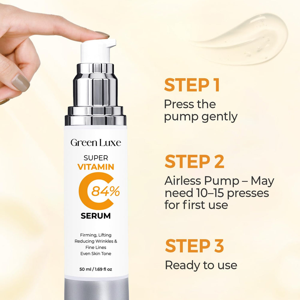 Green Luxe All-in-One Hydrating Serum 50ml demonstrating streamlined skincare steps.