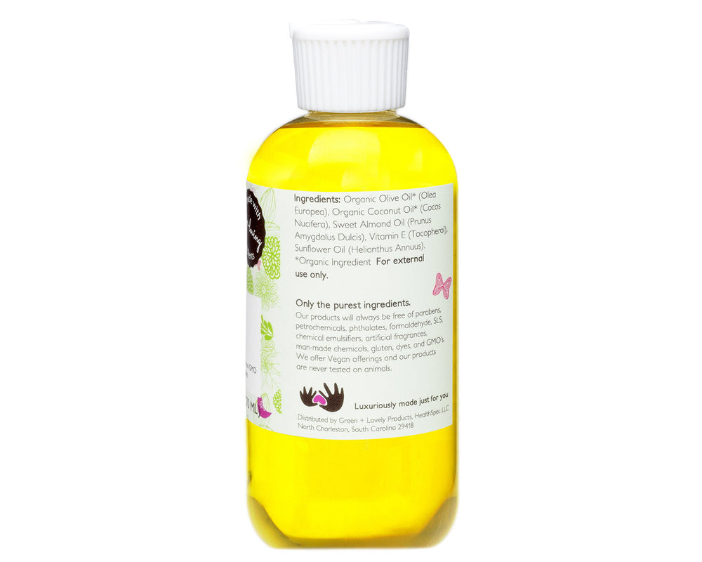 Green + Lovely Belly Oil pump for easy, mess-free application.