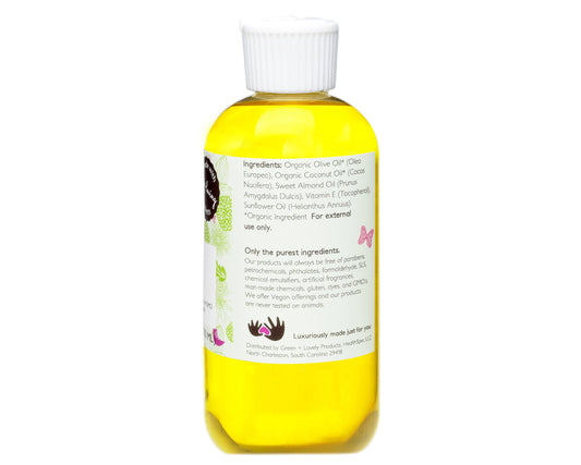Green + Lovely Belly Oil pump for easy, mess-free application.