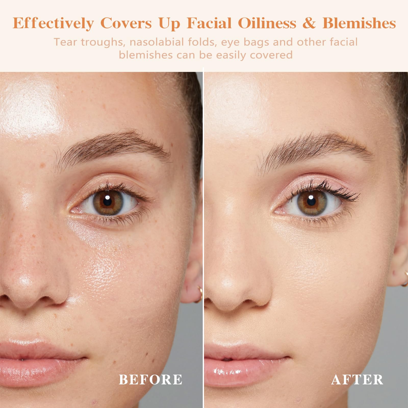 Green Tomato Luvie Glow foundation close-up texture showing dewy finish