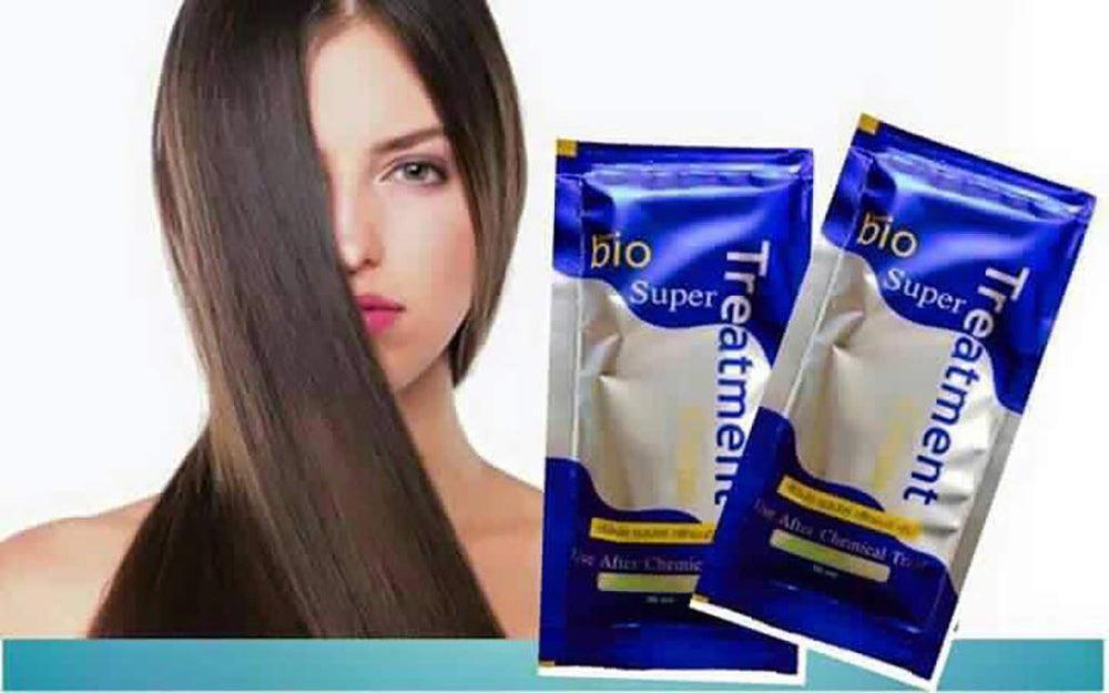 GreenBio Keratin Hair Mask sachets pack ideal for easy home use.