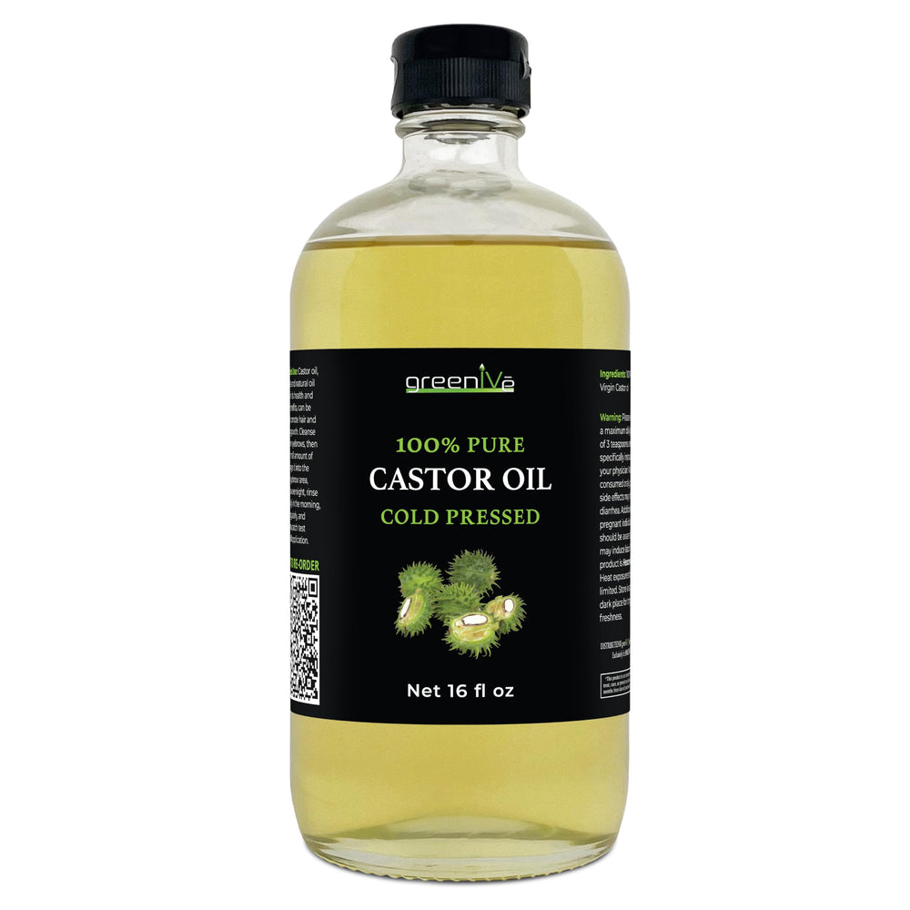 GreenIVe castor oil amber dropper bottle for precise daily use