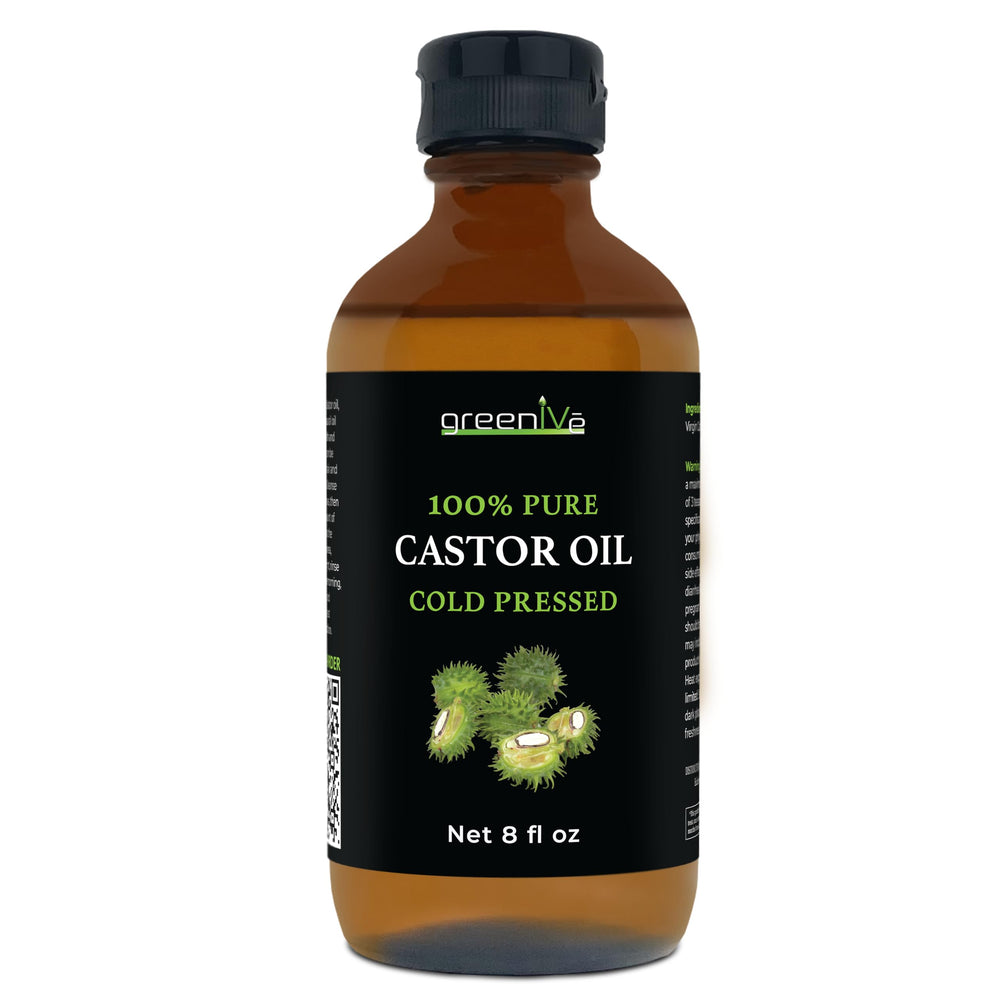 GreenIVe Castor Oil dropper application showing precise use on lashes and brows