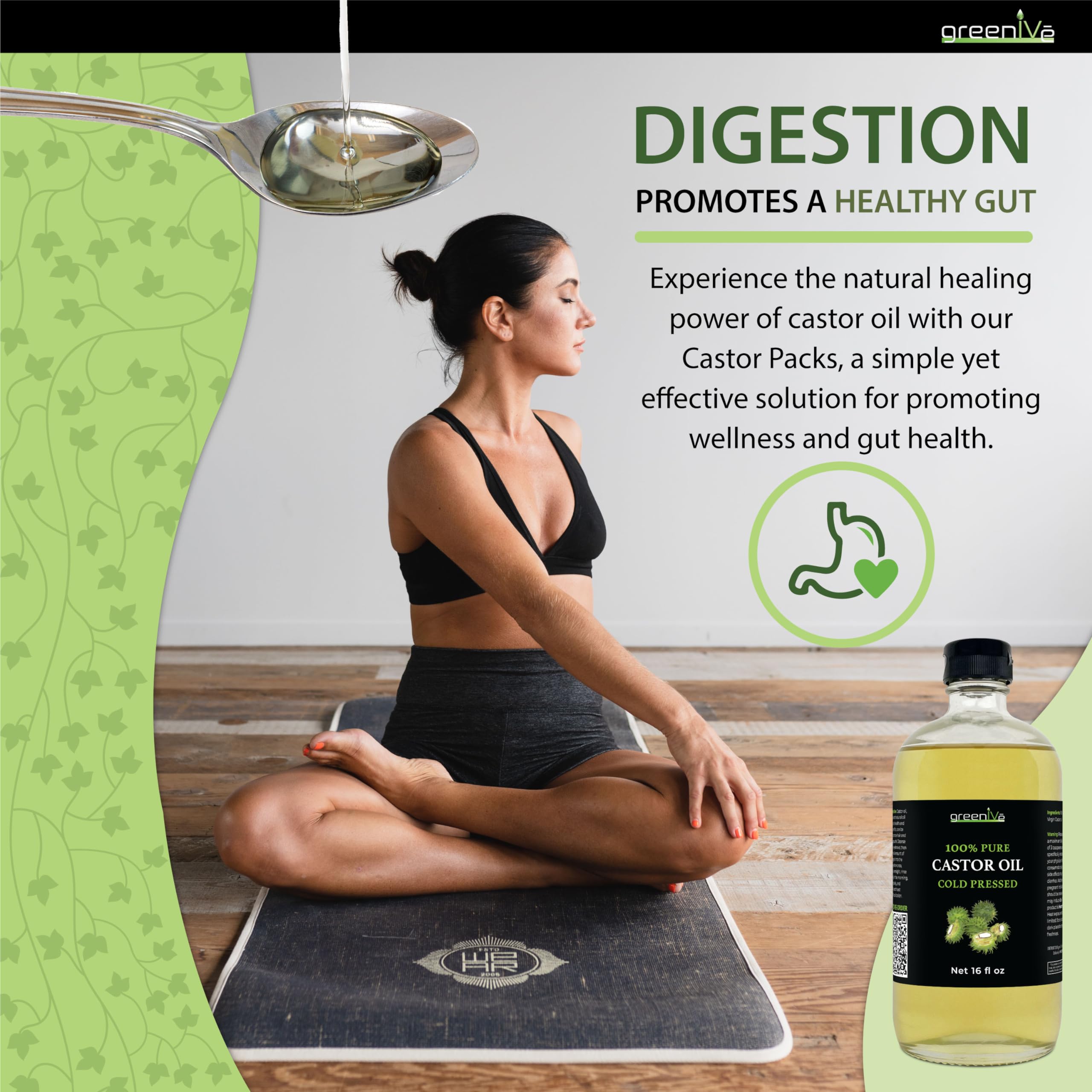 GreenIVe castor oil nail and cuticle oil for care