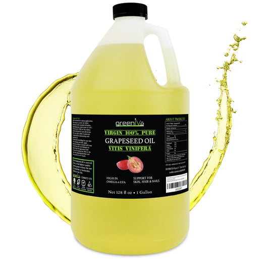 GreenIVe Grapeseed Oil bottle pour view for versatile high-heat cooking
