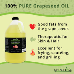 GreenIVe Grapeseed Oil bottle with salad implies versatile finishing oil