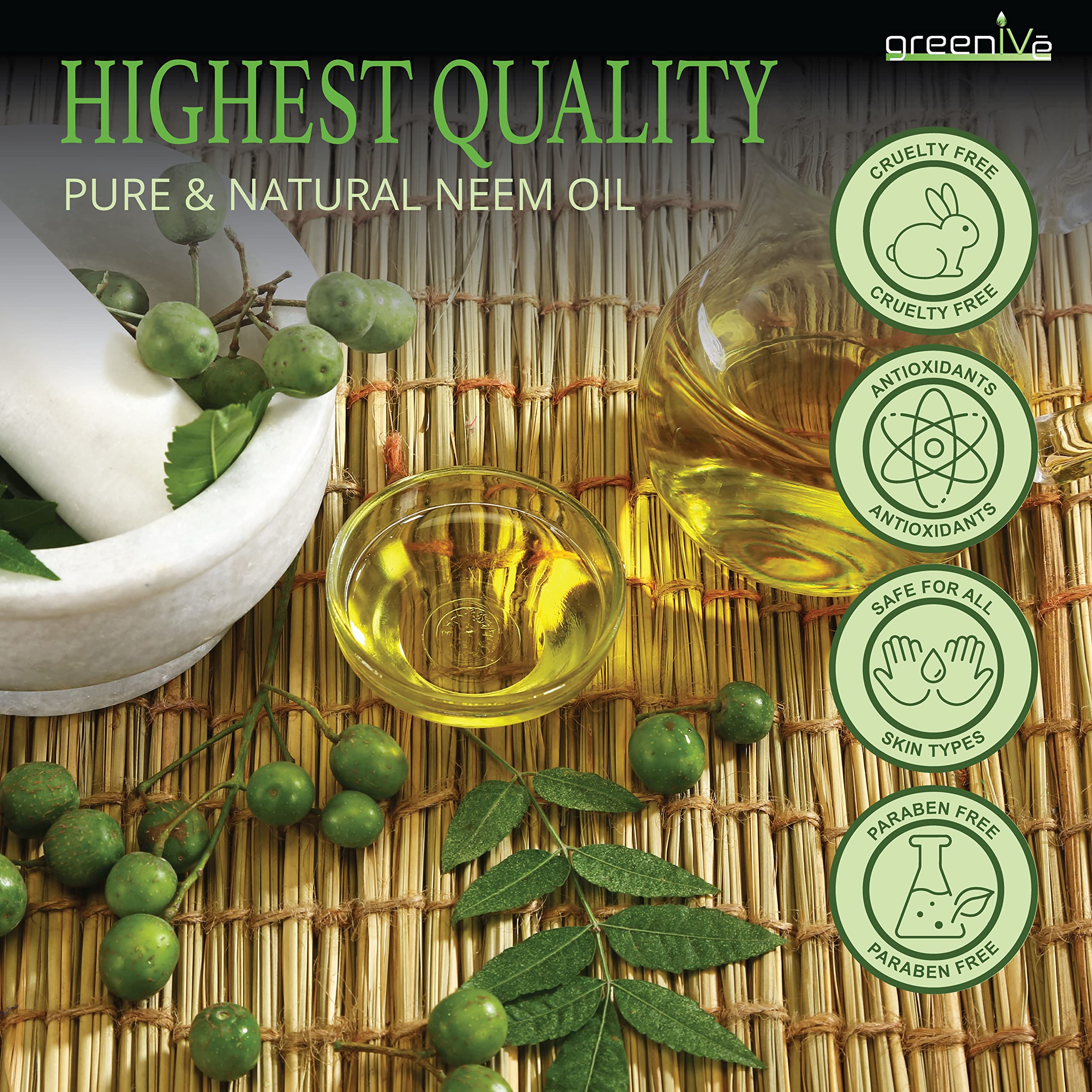GreenIVe Neem Oil for plant and pet care mixtures with bulk convenience.
