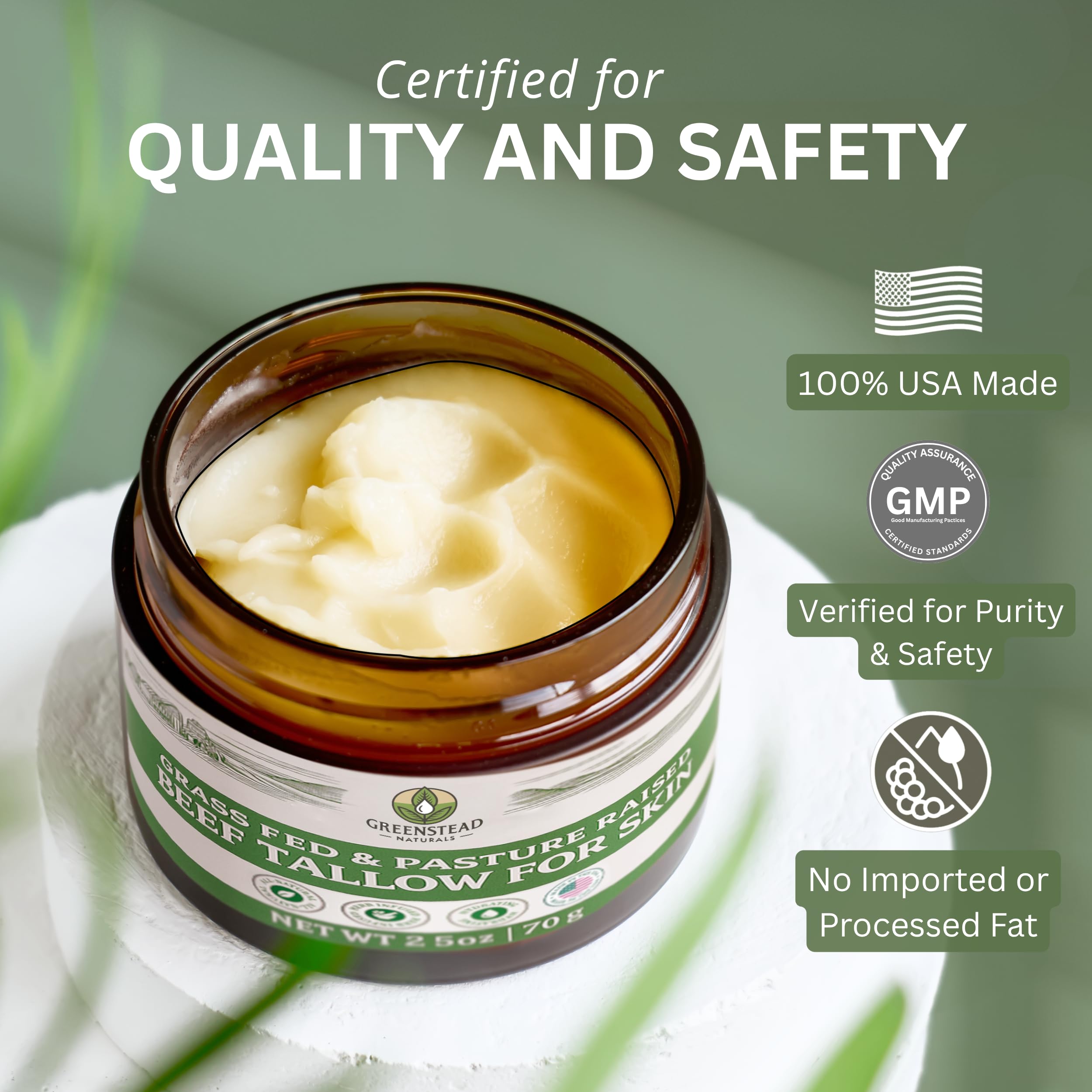 Greenstead Naturals cocoa butter balm adds lasting softness.