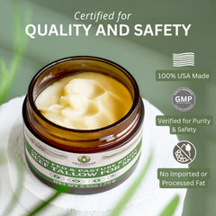 Greenstead Naturals cocoa butter balm adds lasting softness.