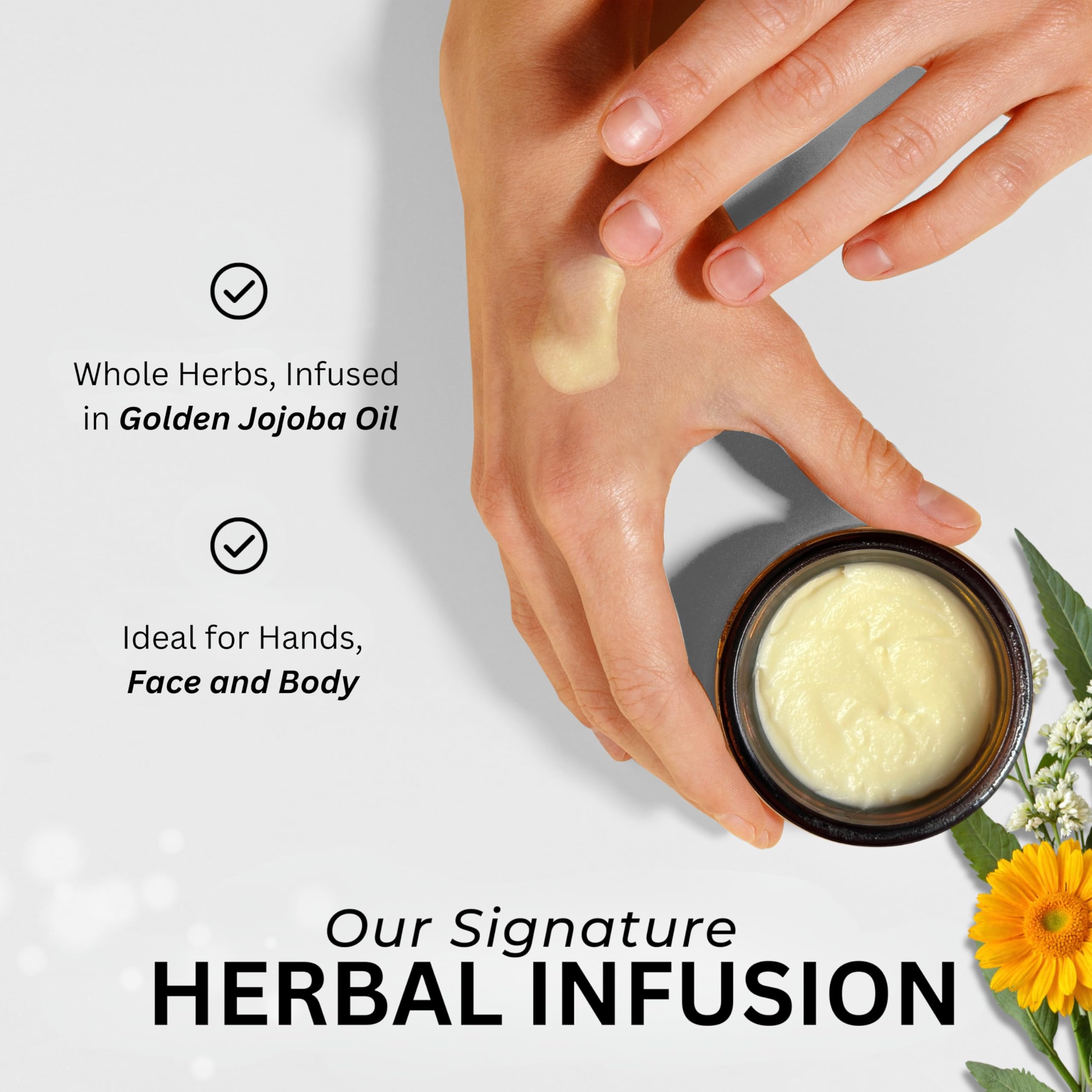 Greenstead Naturals herbal infusion with calendula and chamomile notes.