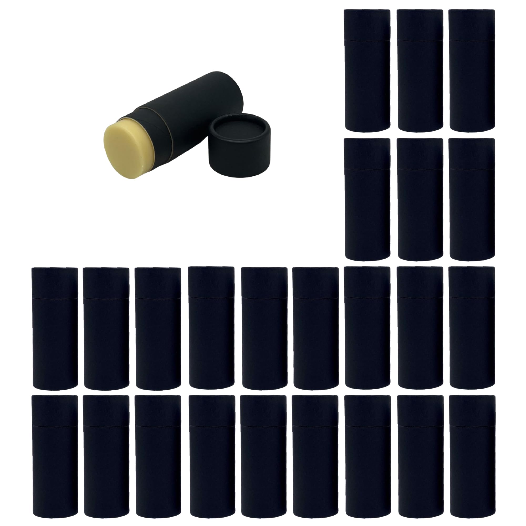 GreenWay kraft tube closed, eco packaging for deodorant and lotion with natural materials